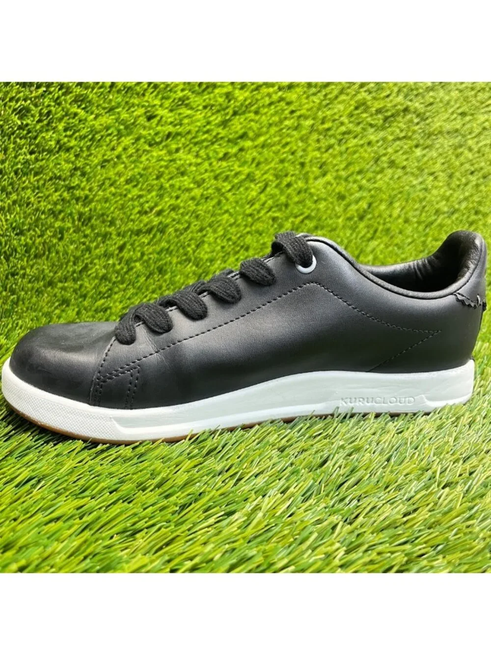 Kuru Roam Classic Court Womens Size 7.5 Black Athletic Leather Shoes Sneakers